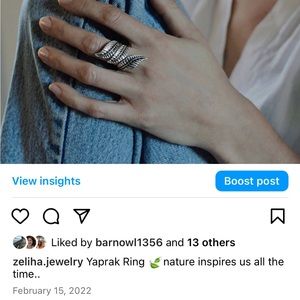 Turkish adjustable silver plated rings